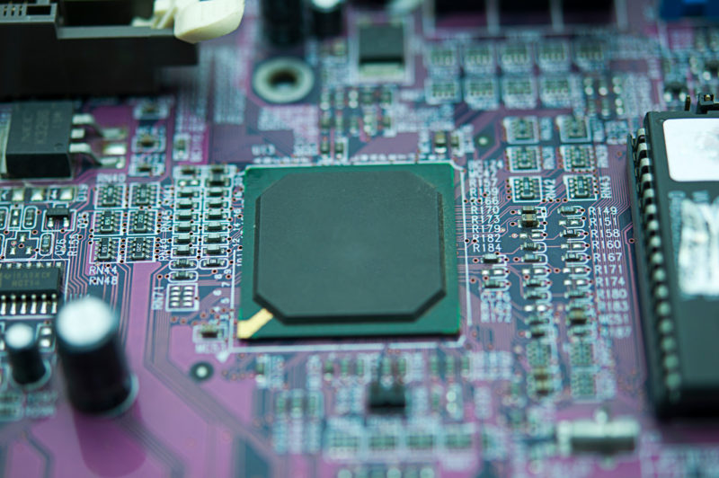 chipset on the motherboard.