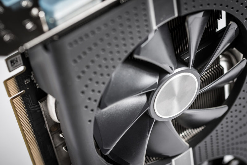 PC Gaming GPU Graphic Card Close Up